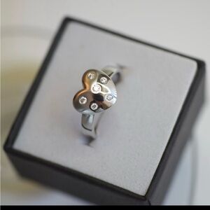 Tiffany & Co. Etoile Heart Diamond Ring 18k white gold size 5